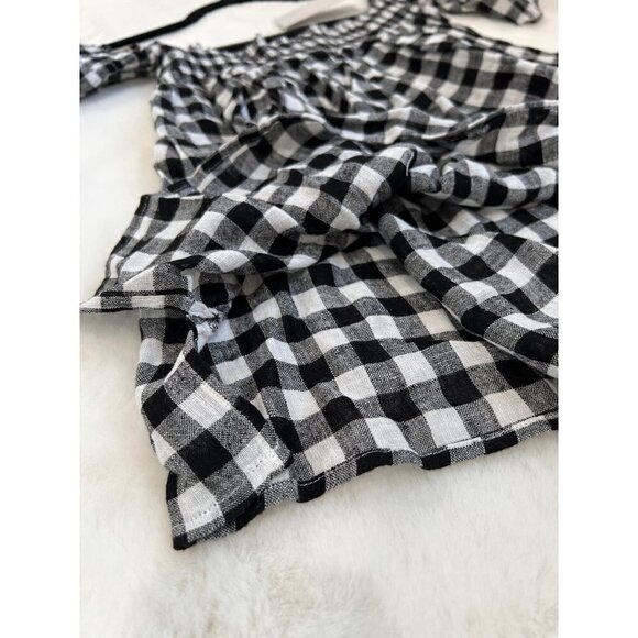 NWT Rails Size L Isabelle Off The Shoulder Top Black Gingham MSRP $138 - Picture 9 of 12